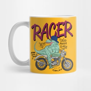 Funny crocodile driving a motorcycle Mug